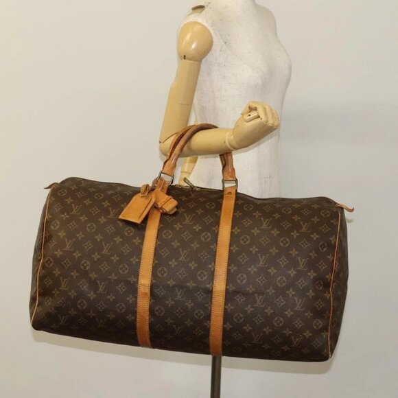 LOUIS VUITTON Monogram Keepall 60 Boston Bag M41422 LV Auth ar13733 - Picture 3 of 16